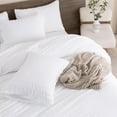 thumbnail image 6 of ANGENIA King Size Comforter Set White, 3 Pieces Soft Fluffy Seersucker Bedding Comforter Sets for King Size Bed, Farmhouse Lightweight Down Alternative Bed Set for All Season, 6 of 7