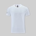 thumbnail image 2 of Leey-World T Shirt Men Mens T-Shirts Short Sleeve Crewneck Knit Texture Shirt Fashion Casual Stretch Tee Shirts(White,M), 2 of 4