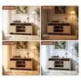 thumbnail image 5 of Vintagearth Modern TV Stand for TVs up to 65", 59.49" Curved Entertainment Center with Storage Cabinets, Open Shelves, 1.18" Thick Panel, Oak, 5 of 8