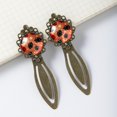 thumbnail image 4 of Coccinella septempunctata Set of Vintage Copper-Colored Lace Bookmarks - Stainless Steel Book Markers for Readers and Book Lovers, 4 of 5
