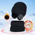 thumbnail image 5 of Conjunto de 2 piezas para niños, gorros de punto grueso, bufanda con forro polar, accesorios para exteriores Ygjytge Nergo, 5 of 5