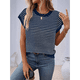 thumbnail image 4 of Suéter Casual de Rayas con Mangas y Bloques de Color Azul, Talla L, 4 of 9