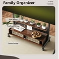 thumbnail image 3 of FITUEYES Rolling TV Stand with LED Light for 70-100 inch TVs,Height Adjustable, Multi-Functional Storage, 3 of 8