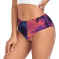 thumbnail image 2 of Fotbe Hawaiian Island Beach Shark Calzones Estampados para Mujer – Ropa Interior de Algodón, Cómoda, Suave y Elástica-Small, 2 of 6