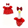 thumbnail image 2 of AZXY Porch Goose Outfit, Fits 23 Inch Porch Goose Statue, Bow‑Accent Princess‑Style Goose Clothes for Cement Goose, Goose Clothing, Elegant Outdoor Decor for Yard Patio Front Porch Garden, 2 of 6