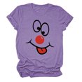 thumbnail image 4 of IROINNID Ladies Summer Round Neck Leisure Solid Color Cartoon Print Pattern Short Sleeve Top T-shirt, 4 of 4