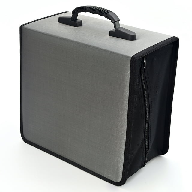 432 Capacity CD Case, Heavy Duty Nylon Gray DVD Disc Case Bag Holder Organizer Binder