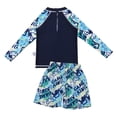 thumbnail image 3 of HSMQHJWE Boys Long Sleeve Swimsuit Teenager Bathing Suit Rash Guard 4 Piece Set Swimwear Size 2-16Y, 3 of 4