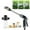 As shown, variant on Durable Metal Garden Hose Nozzle, Heavy-Duty High-Pressure Water Spray Gun with Adjustable Spray Patterns, Soap Dispenser, and Connectors for Car Washing, Lawn & Garden Watering,14.6IN