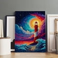 thumbnail image 4 of Larbulse  Pixel Art Style Painting Lighthouse Atop Ocean Wave Canvas Wall Art Home Decor Poster Vintage Funny Print Picture Abstract Bedroom Living Room Kitchen Posters Decor, 4 of 6