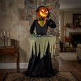 thumbnail image 6 of Way To Celebrate Animated DJ Jack with Turntable Halloween Outdoor Decor, 72 in, 6 of 6
