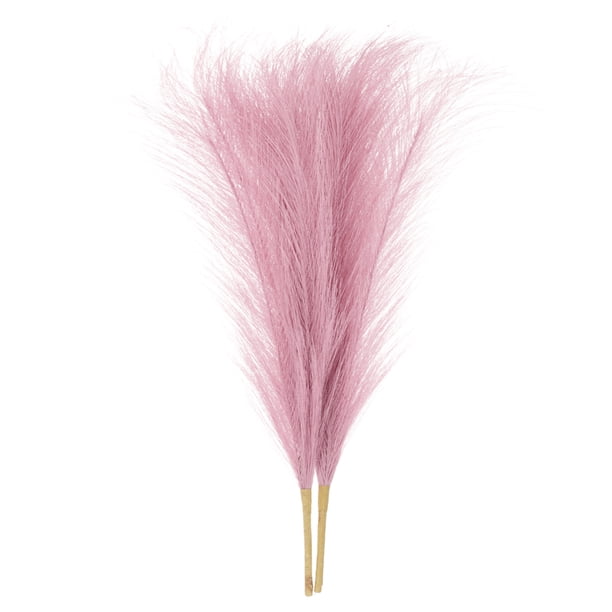 2 Paquetes de Hierba Pampas Falsa de 17 Pulgadas, 10 Tallos de Hierba Artificial para Decoración, Marrón Rojo