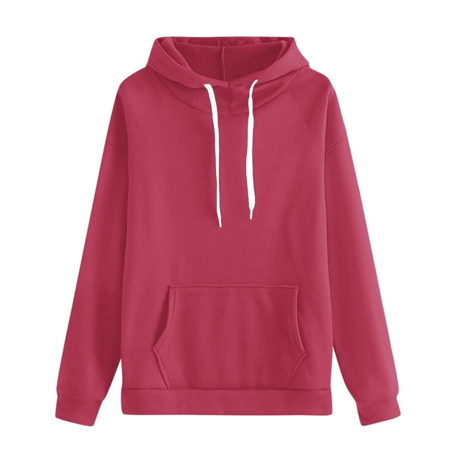 ManxiVoo Chandail en Molleton Mode Femme Grande Taille Automne Hiver Confort Décontracté Col Rond taille P Rouge