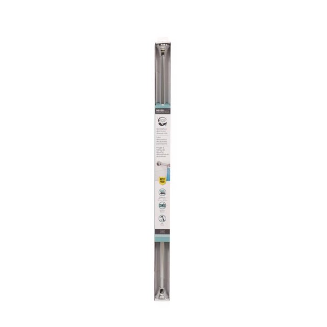 Barra de cortina de ducha Zenna Home NeverRust, 183-183 cm, cromada