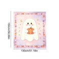 thumbnail image 2 of Cute Ghost Pumpkin Polyester Throw Blanket, Lightweight Soft Multi‑Purpose Cover, Festive Halloween Textile, Decor Accessory for Sofa Bed Living Room Holiday Home Styling, 2 of 8