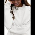 thumbnail image 2 of Sudadera con Capucha de Cuello Redondo y Forro Extragrande para Mujer, Lindas Camisetas de Larga, Ropa Preppy para Adolescentes (2025) S, 2 of 8