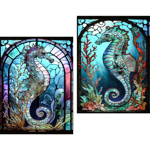 JYLMOOD 2 Pack Animal Diamond Painting Kits with Full Accessories for Adults 30x40cm, craft Kits for Home Office Wall Decro