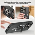 thumbnail image 3 of Étui pour iPhone 14 Pro avec Support Invisible [Compatible avec MagSafe] Protection de Qualité Militaire, Étui Magnétique Mince Antichoc pour Hommes Femmes, Noir, 3 of 4
