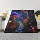 thumbnail image 1 of Fotbe Jungle Path Glowing Mushrooms Manta de Franela con Estampado, Manta Ultrasuave para Cama, Sofá, Auto, Hipoalergénica y Antibolitas-50"x40", 1 of 6