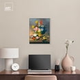 thumbnail image 3 of Johann Knapp - Still Life with Bouquet Canvas Vintage Floral Wall Art by Art Remedy, Silver Frame, 16" x 20", 3 of 7