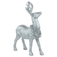 thumbnail image 3 of Northlight Standing Glitter Reindeer Decoration - 10.75" - Silver, 3 of 5