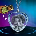 thumbnail image 4 of 3D Crystal Photo Necklace, Heart Shape Innovation Crystal Picture Necklace Customized Personalized Couples Pet Gifts with Your Photo for Mom, Dad, Men, Women, Christmas (Large), 4 of 8