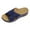 Blue, variant on Pisexur Women's Sandals Plain Criss Cross Leather Sandal Wedge Slippers Cushion Spring Bloom Slide Sandal Comfy Summer House Walking Shoes for women