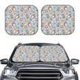 thumbnail image 6 of Lsque Summer Time With Gnome 2 PCS Windshield Sun Shade | CarFoldable Window Covers | Car Accessories Reflect UV for Universal Cars SUV Truck | Large, 6 of 7