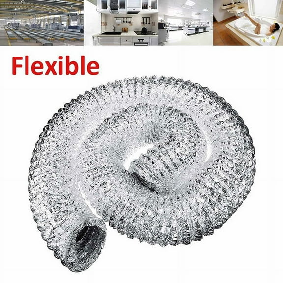4inch Ventilator Pipe Aluminum Tube Air Ventilation Hose Flexible Exhaust DucAL