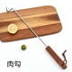 thumbnail image 4 of Stainless Steel Meat Hook Rosewoods Handle Grill Tag Barbecue Hook Outdoor BBQ Barbecue Tool, 4 of 7