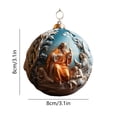 thumbnail image 3 of Herrnalise Nativity Scene Ornaments,3.15'' Diameter×0.12" Thickness Acrylic Round 3D Nativity Scene Christmas Hanging Ornament,Gifts for Family Friends and Christian, 3 of 9