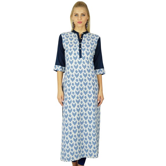 Bimba Women Rayon Straight custom Kurti Ethnic Kurta Long Blouse Casual Top