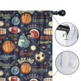 thumbnail image 4 of Blackout Kids Curtains,Navy Blue Baseball Football Pattern Childrens Insulated Curtains Set Of 2,Bedroom Essentials,Toddler Room Decor 52"x63", 4 of 5