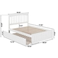 thumbnail image 4 of Bowery Hill Contemporary Full Platform Bed with Trundle in White, 4 of 4