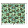 thumbnail image 5 of Colorful Dinosaurs Scientific Name Pattern Shower Curtain 84"x72" ,Bathroom Decorative Shower Curtains Set with 12 Hooks,Modern Waterproof Washable Shower Curtain, 5 of 6