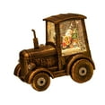 thumbnail image 3 of veasfak Christmas Lighted Tractor Tractor Crystal Ball Ornament with USB Cable Christmas Santa, 3 of 9