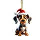thumbnail image 2 of Adorno colgante de Navidad para perro - Pequeña mochila acrílica para coche y decoración para árbol, casa, pared, regalos, 2 of 6