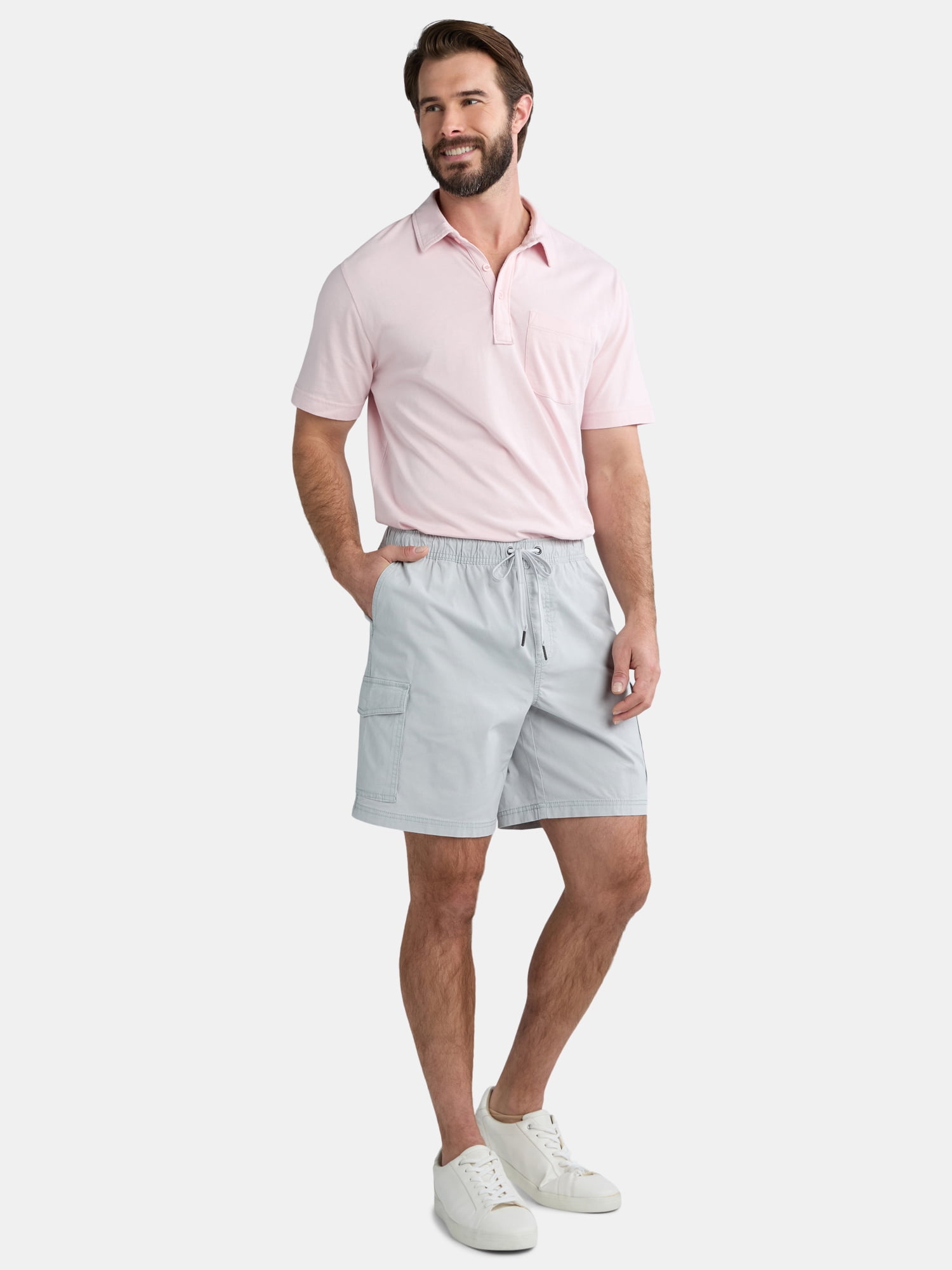 George Men's & Big Men's Pull-On Cargo Shorts, 8" Inseam, Sizes S-2XL
