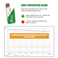 thumbnail image 4 of 5X 60 Days USB Temperature Data Logger -30 ℃-+60 ℃ Report with App IP67 Disposable High- Recorder with Warning,5 x Temperature Data Logger, 4 of 7