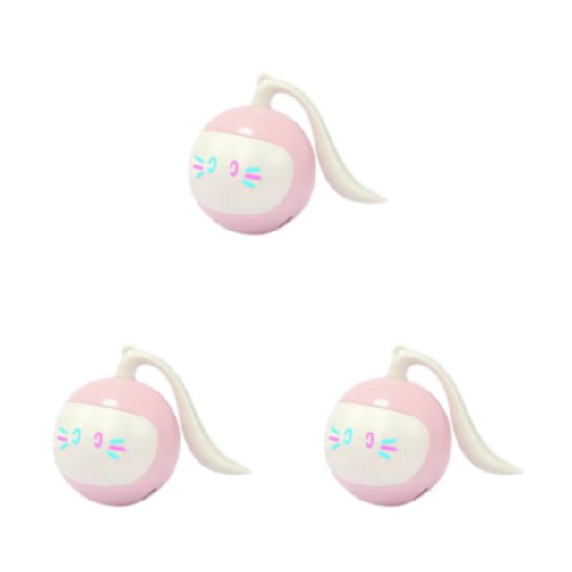 relayinert LED Light Robot With Sensor Detector - USB Charging Easy To Locate Instinct Intelligent Irregular Route Pink 3Set
