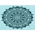 thumbnail image 1 of Ahgly Company Indoor Rectangle Patterned Electric Blue Area Rugs, 7' x 10', 1 of 6