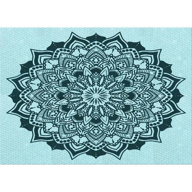Ahgly Company Tapis Rectangulaire Lavable en Machine Intérieur Transitionnel Bleu Électrique, 3 Pieds x 5 Pieds