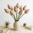 thumbnail image 4 of Artificial Lotus Buds Floral Stem Decorative Fake Lotus Plant, Realistic Vase Display Pond Decoration For Home Office Living Room Garden Wedding Photography Background Table Arrangement Use, 4 of 6