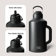thumbnail image 5 of BOTTLE BOTTLE Insulated Water Bottle 64 oz with Straw and Dual-use Lid Half Gallon Jug for Men with Handle Vacuum Stainless Steel water bottle for Workout and Sports black, 5 of 7
