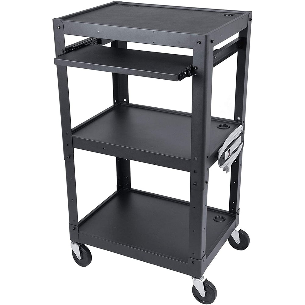 Steel Frame AV Cart with Wheels for Classrooms and Offices Audio