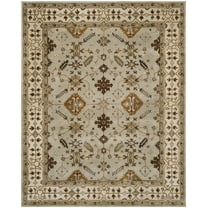 SAFAVIEH Royalty Earleen Traditional Wool Area Rug, Cream/Light Grey, 8' x 10'