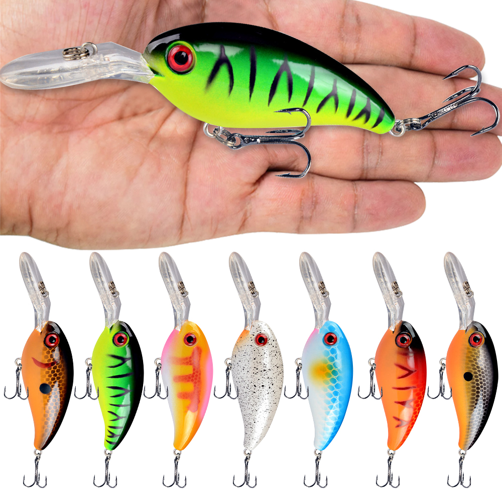 Fishing Lures for Freshwater, GIUGT 7 Pieces Bass Crankbait Fishing
