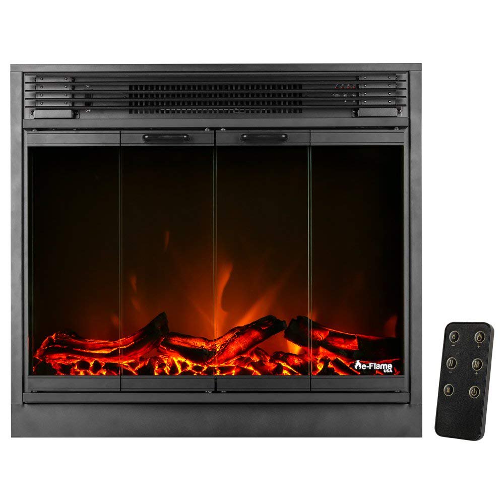 eFlame USA 26" Traditional LED Electric Fireplace Insert w/Remote