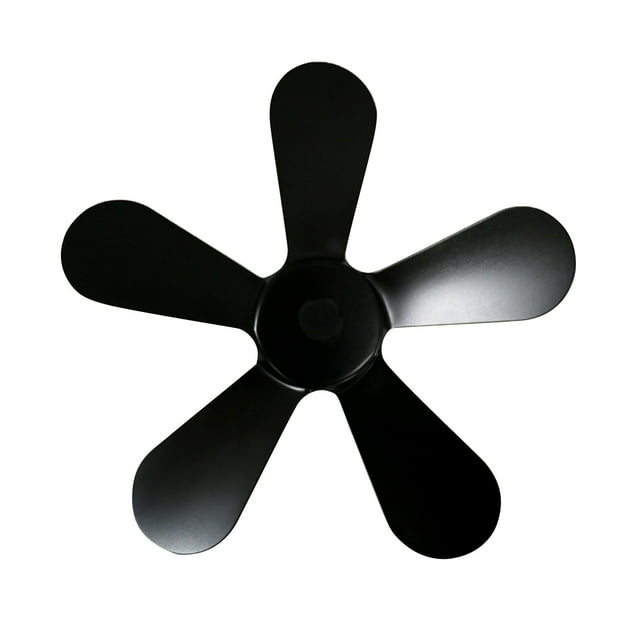 Heat Powered Stove Fan Blade Replacement 5 Blade Aluminum Alloy Fireplace Fan Parts 7 Inch Durable Efficient Air Circulation