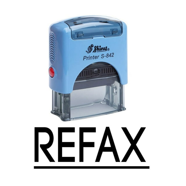 REFAX Self Inking Rubber Stamp Custom Shiny Office Stationary Stamp